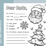 Coloring Letter To Santagdoc On Dribbble With Regard To Christmas Letter Template Black And White