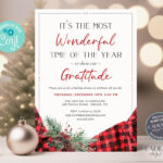 Company Holiday Party Invitation, Client Appreciation Invite Regarding Christmas Staff Party Invitations Template