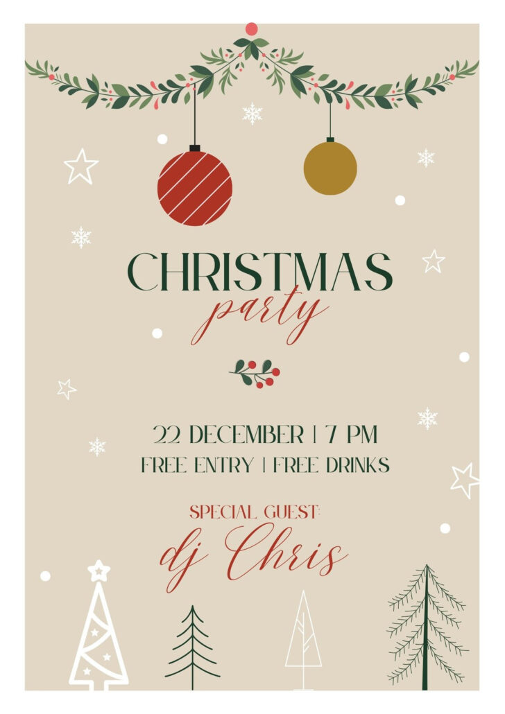 Christmas Party Flyers Template Free