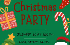 Custom Portrait Holiday Invitations | Design & Print With Canva inside Christmas Party Invitations Free Template Download