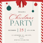 Custom Portrait Holiday Invitations | Design & Print With Canva Regarding Christmas Party Save The Date Template Free Download