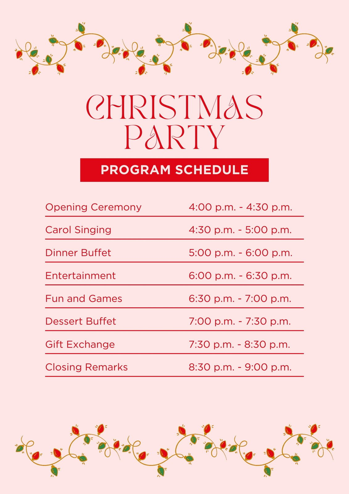 Custom Printable Christmas Program Templates | Canva for Christmas Program Layout Template