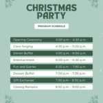 Custom Printable Christmas Program Templates | Canva Throughout Christmas Party Agenda Template Free