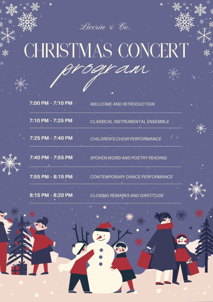 Christmas Play Program Template Christmas Play Program Template