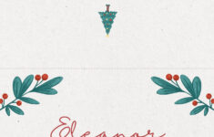 Customize 79+ Christmas Place Card Templates Online – Canva throughout Christmas Table Card Template