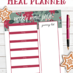 Cute And Simple Printable Christmas Meal Planner   Carrie Elle In Christmas Menu Planning Template