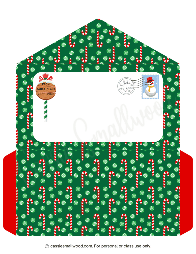 Cute Santa Envelopes (Free Printable) - Cassie Smallwood with Christmas Letter Envelope Template
