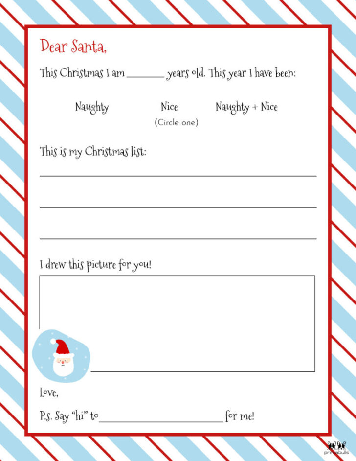 Christmas List Letter Template Christmas List Letter Template