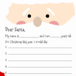 Dear Santa Letter Printables   Free | Printabulls With Christmas Santa Letter Template Free