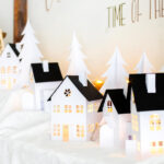 Diy Paper Christmas Village (+ Free Cut Files)   The Crafting Nook For Christmas Paper Village Template