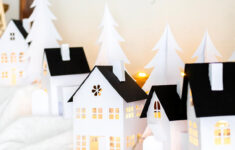 Diy Paper Christmas Village (+ Free Cut Files) – The Crafting Nook for Christmas Paper Village Template