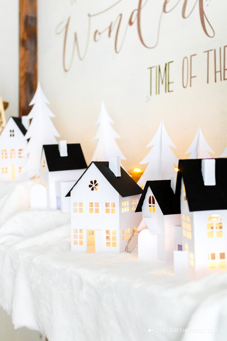 Christmas Paper Village Template