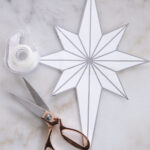Diy Tree Topper  Christmas Star Free Printable   Ella Claire & Co. With Christmas Star Topper Template