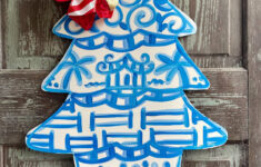 Door Hanger Template – Chinoiserie Tree – Etsy for Christmas Tree Door Hanger Template