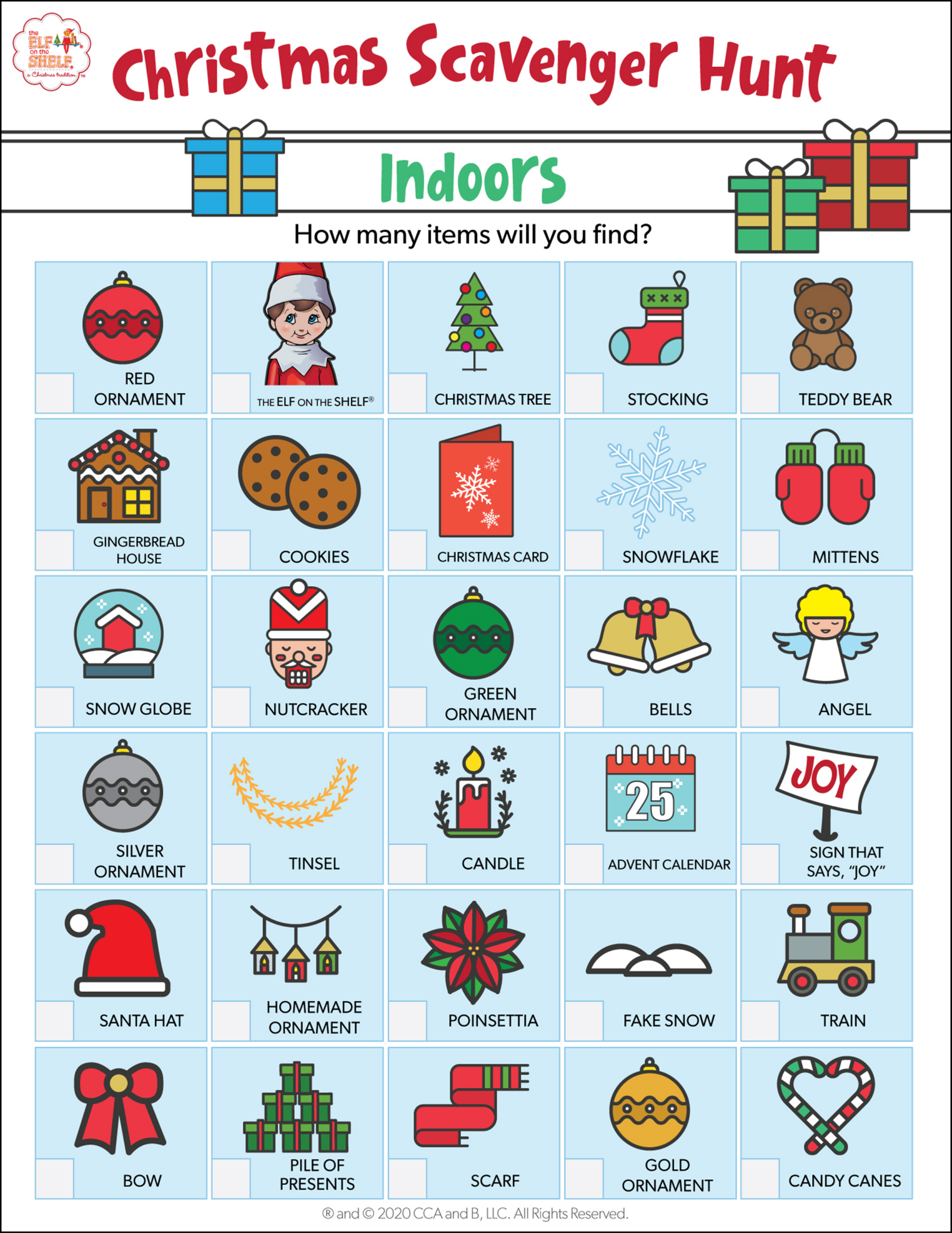 Download 3 Free Printable Christmas Scavenger Hunts | The Elf On intended for Christmas Scavenger Hunt Card Template