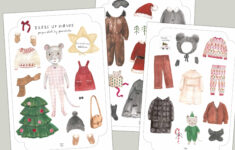 Download Dress Up Mouse Christmas Edition Paper Doll Povalala Maus throughout Christmas Paper Doll Template