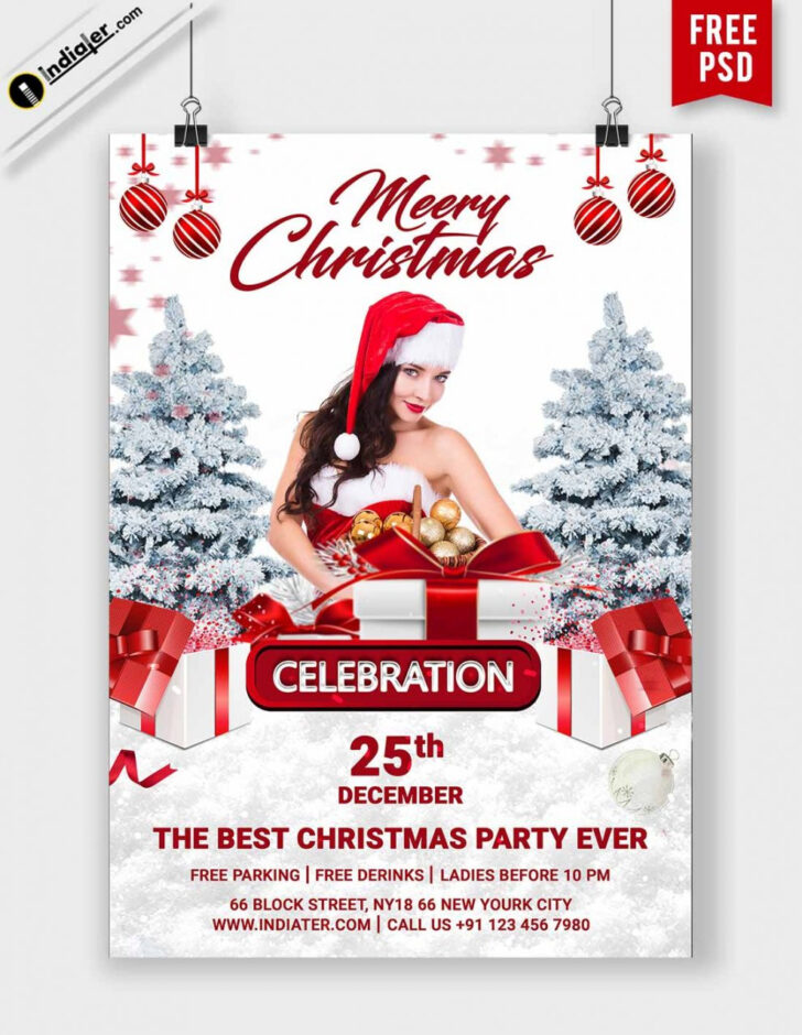 Christmas Party Poster Template Free Download