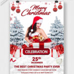 Download Free Christmas Flyer Psd Templates For Photoshop   Indiater With Regard To Christmas Poster Template Free Download