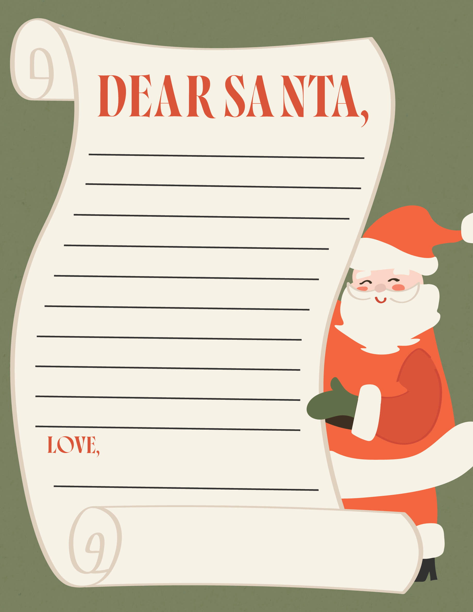 Download Our Cute Free Printable Christmas List Templates with regard to Christmas List Scroll Template