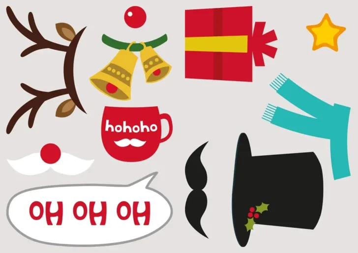 Christmas Photo Booth Props Template Christmas Photo Booth Props Template