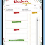 Download Printable Christmas Party Plan Pdf For Christmas Meeting Agenda Template