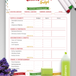 Download Printable Christmas Style   Christmas Budget Pdf In Christmas Shopping Budget Template