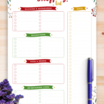Download Printable Christmas Style   Shopping List Pdf With Regard To Christmas Shopping List Template Free Download