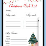 Download Printable White Christmas Wish List Template Pdf Pertaining To Christmas List Template Adult