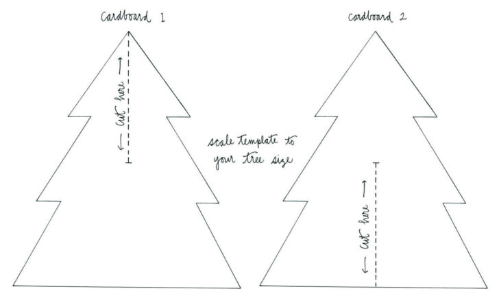 Christmas Tree Cardboard Template