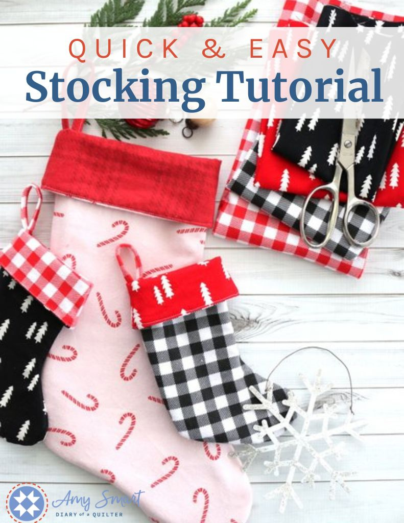 Easy Diy Christmas Stocking Pattern &amp;amp; Tutorial | Diary Of A Quilter in Christmas Stocking Ornament Template