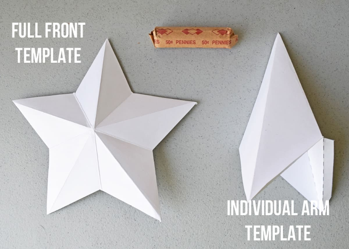 Easy Stepstep 3D Star Tutorial &amp;amp; Template • Craving Some inside Christmas Star Topper Template