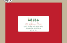 Editable Christmas Address Label Template,2X4 Address Label in Christmas Mailing Labels Template