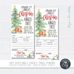 Editable Christmas Angel Tree Gift Tags (Diy Corjl Template) #Cf52 Within Christmas Tree Angel Template