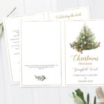 Editable Christmas Concert Program Template: Foldable Music Notes In Christmas Musical Program Template