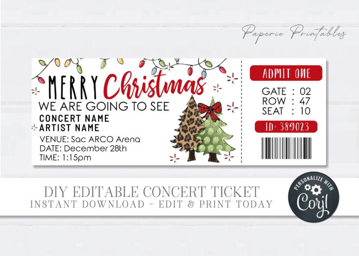 Christmas Show Ticket Template