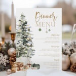 Editable Christmas Dinner Menu Template Printable Christmas Tree With Regard To Christmas Menu Template