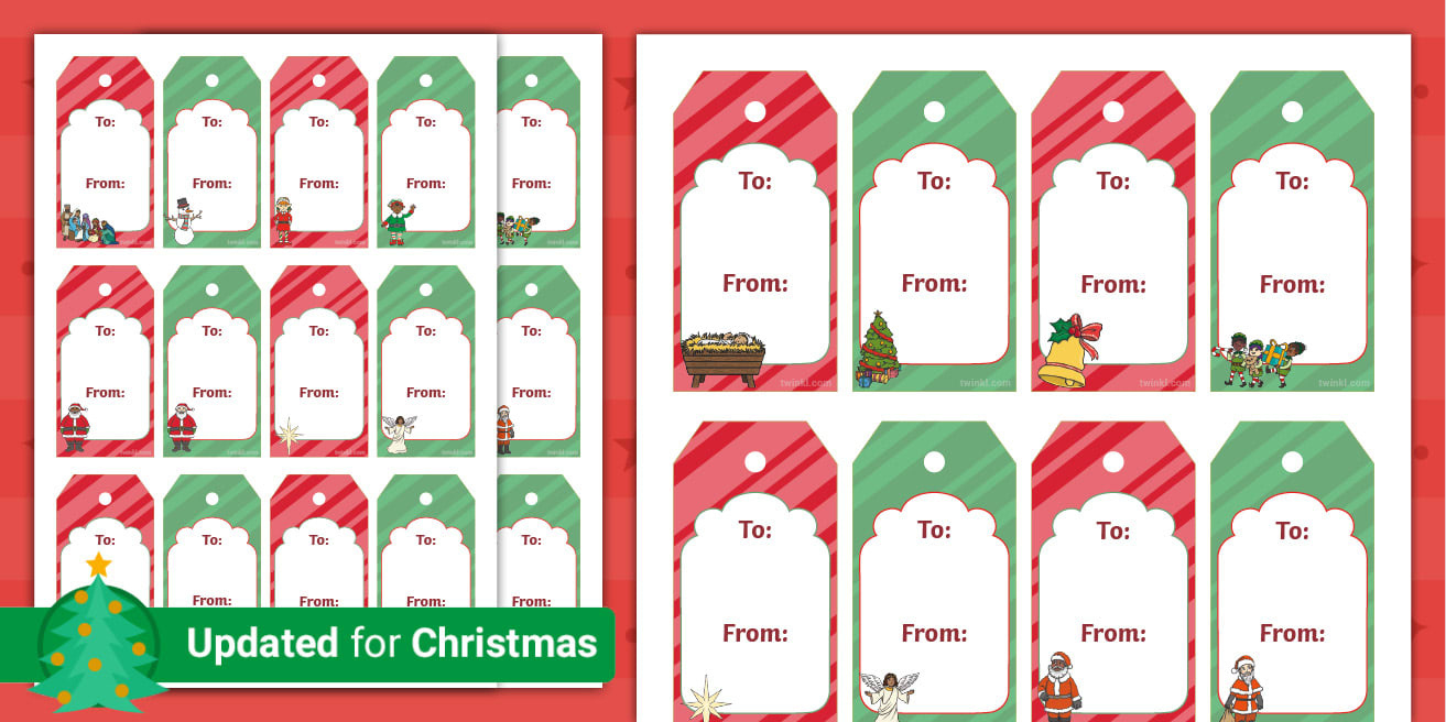 Editable Christmas Gift Tags within Christmas Tags Template
