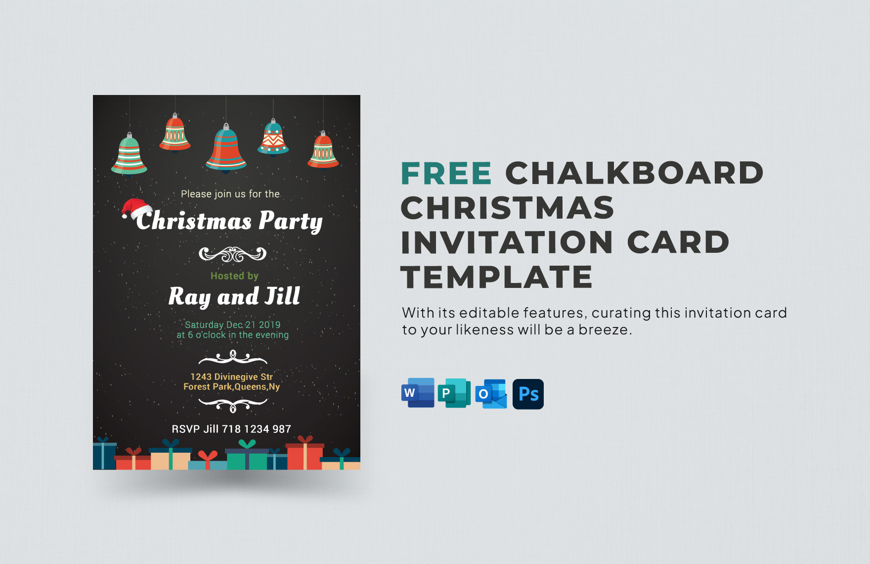 Editable Christmas Invitation Templates In Microsoft Outlook To within Christmas Invitation Outlook Template