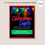 Editable Christmas Light Installation Flyer, Editable Flyer Pertaining To Christmas Light Installation Flyer Template