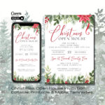 Editable Christmas Open House Invitation: Small Business Event Within Christmas Open House Invitations Template