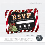 Editable Christmas Party Rsvp Card Template (Diy Corjl) #Cp01   Etsy Pertaining To Christmas Party Rsvp Template