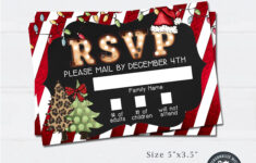 Editable Christmas Party Rsvp Card Template (Diy Corjl) #Cp01 – Etsy pertaining to Christmas Party Rsvp Template