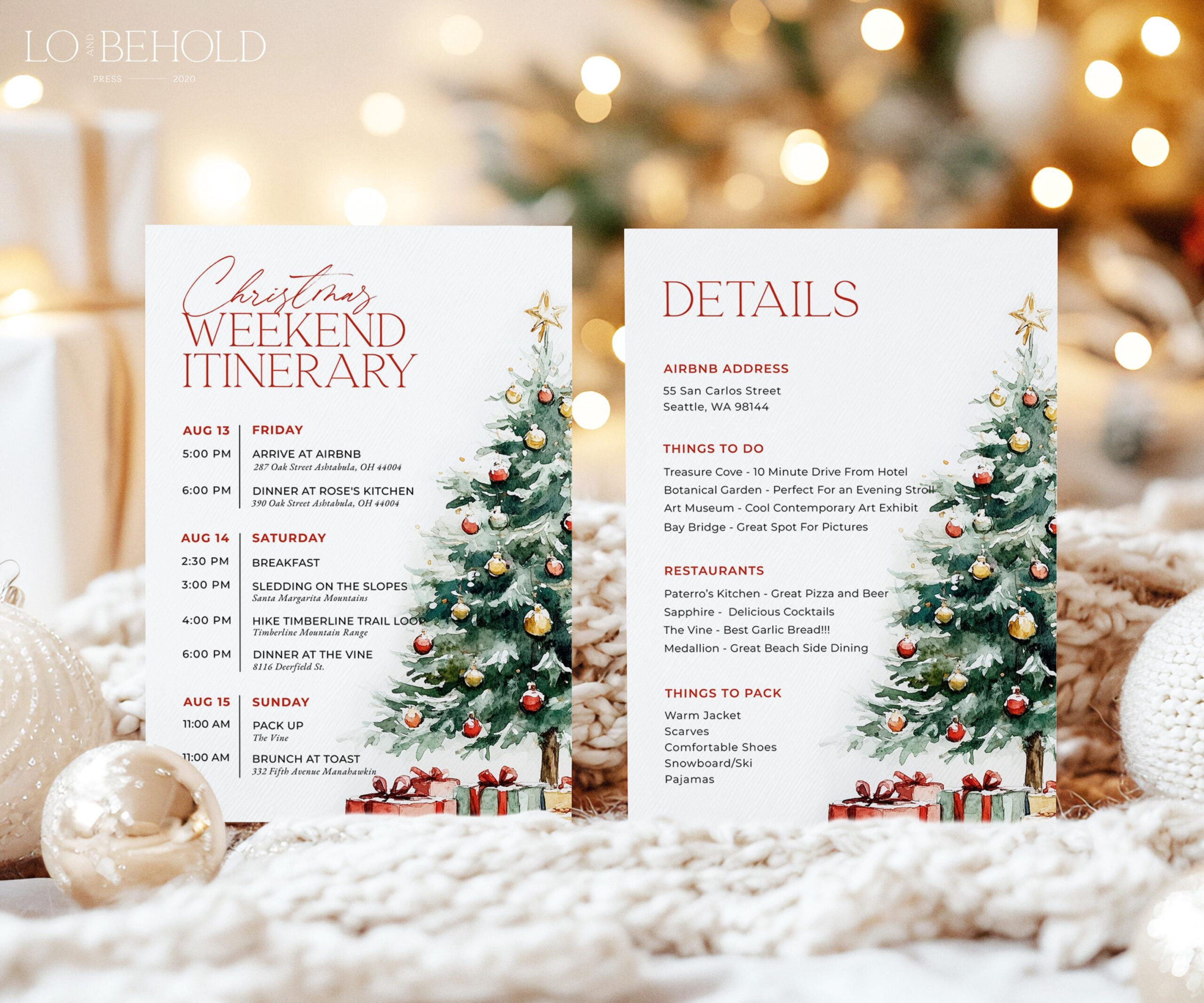 Editable Christmas Weekend Itinerary Template, Holiday Travel regarding Christmas Itinerary Template Free