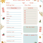 Editable Kids Christmas Wish List, Printable Gift Wish List Intended For Christmas List Template Kids