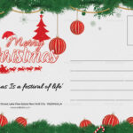 Editable Merry Christmas Postcard Template In Adobe Photoshop Inside Christmas Postcard Free Template