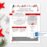 Editable Newsletter Template/ Christmas Newsletter Template For Christmas Newsletter Template