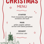 Elegant Christmas Menu Sign Template | Square Signs With Christmas Themed Menu Template