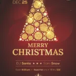 Elegant Christmas Party Flyer Template | Awesomeflyer Intended For Christmas Party Design Template