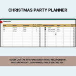 Event Planner For Christmas Party, Party Budget, Guest Lists Within Christmas Party Budget Template