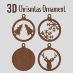 🆓 Free 3D Layered Christmas Ornament Svg Laser Cut Files Template For Christmas Ornament Template Svg